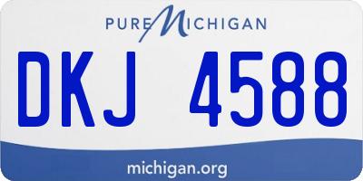 MI license plate DKJ4588