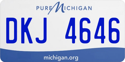 MI license plate DKJ4646