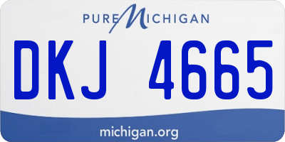 MI license plate DKJ4665