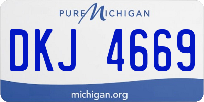 MI license plate DKJ4669