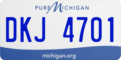 MI license plate DKJ4701