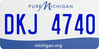 MI license plate DKJ4740