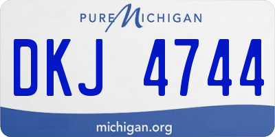 MI license plate DKJ4744