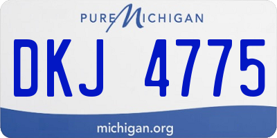 MI license plate DKJ4775