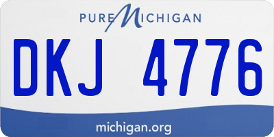 MI license plate DKJ4776