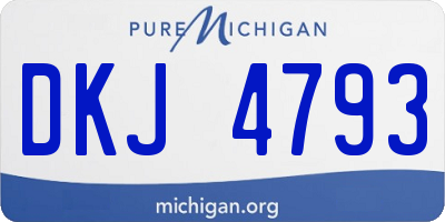 MI license plate DKJ4793