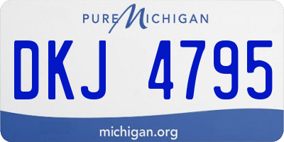 MI license plate DKJ4795