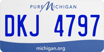 MI license plate DKJ4797