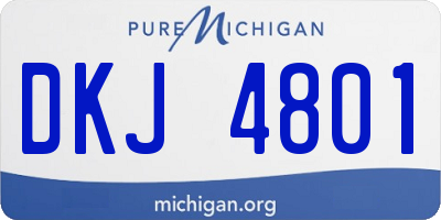 MI license plate DKJ4801