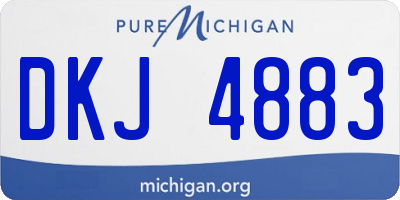 MI license plate DKJ4883