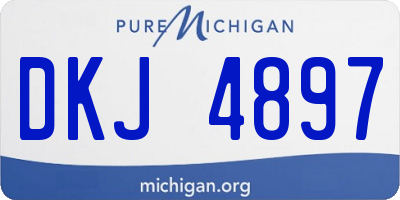 MI license plate DKJ4897