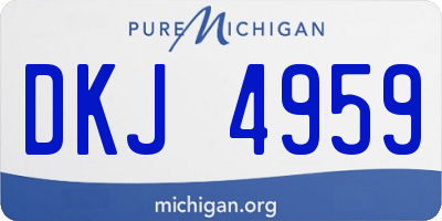 MI license plate DKJ4959