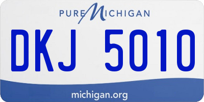 MI license plate DKJ5010
