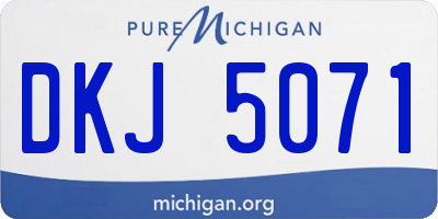 MI license plate DKJ5071