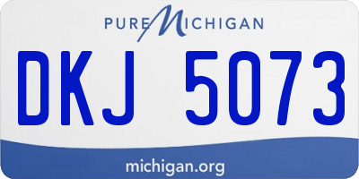 MI license plate DKJ5073