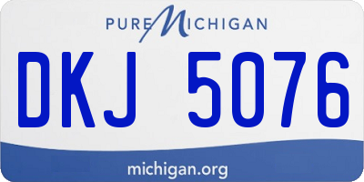 MI license plate DKJ5076