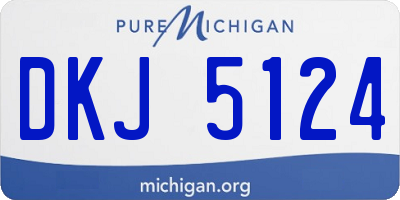 MI license plate DKJ5124