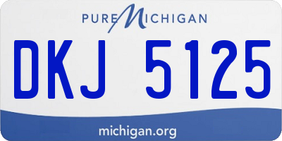MI license plate DKJ5125