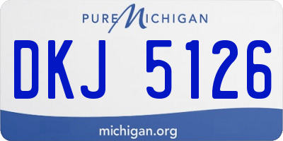 MI license plate DKJ5126