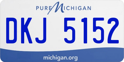 MI license plate DKJ5152