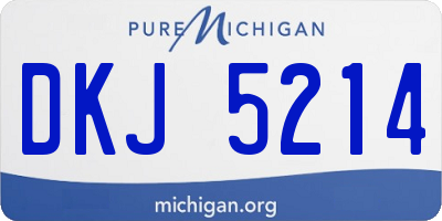 MI license plate DKJ5214