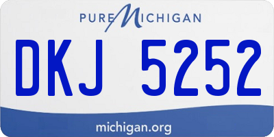 MI license plate DKJ5252