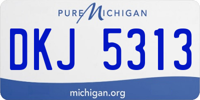 MI license plate DKJ5313