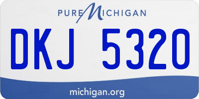 MI license plate DKJ5320