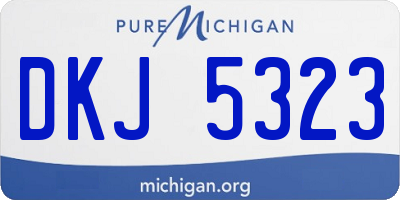 MI license plate DKJ5323