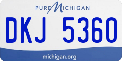 MI license plate DKJ5360