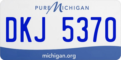 MI license plate DKJ5370