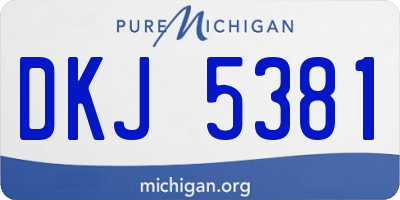 MI license plate DKJ5381