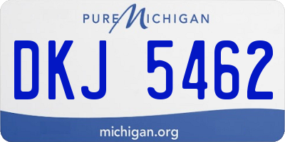 MI license plate DKJ5462