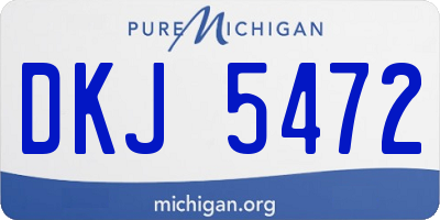 MI license plate DKJ5472