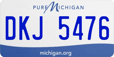 MI license plate DKJ5476