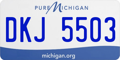 MI license plate DKJ5503