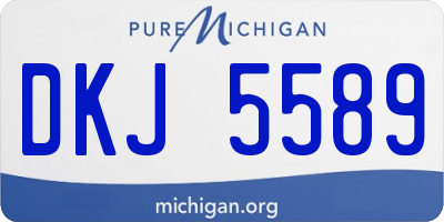 MI license plate DKJ5589