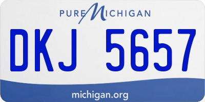 MI license plate DKJ5657