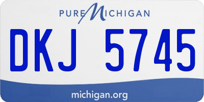MI license plate DKJ5745