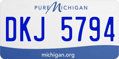 MI license plate DKJ5794