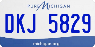 MI license plate DKJ5829