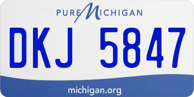 MI license plate DKJ5847