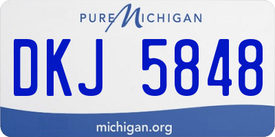 MI license plate DKJ5848