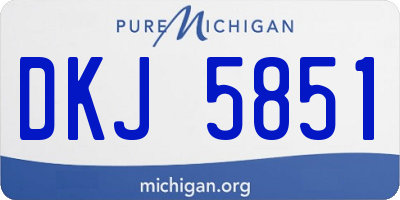 MI license plate DKJ5851