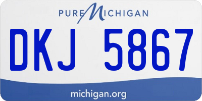 MI license plate DKJ5867