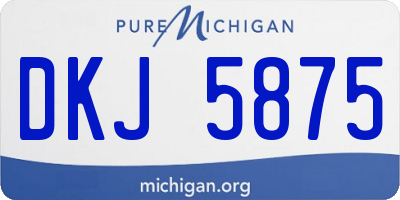MI license plate DKJ5875