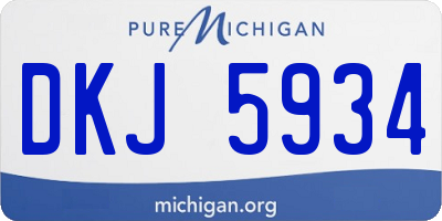 MI license plate DKJ5934
