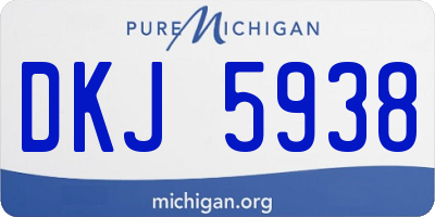 MI license plate DKJ5938
