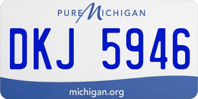 MI license plate DKJ5946