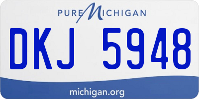 MI license plate DKJ5948
